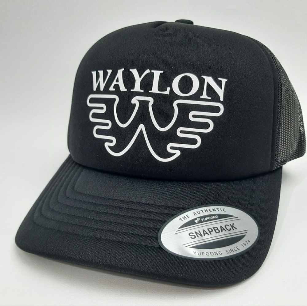 Waylon Jennings Outlaw Hat Cap Vintage Trucker Style Mesh Snapback Foam Western